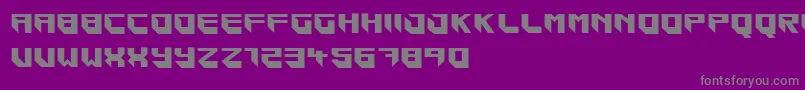 フォントBlockar – 紫の背景に灰色の文字