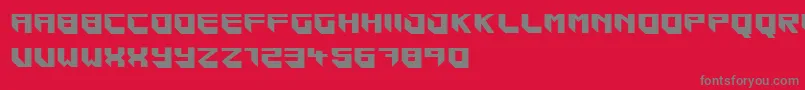 フォントBlockar – 赤い背景に灰色の文字