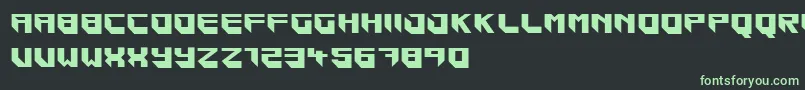 フォントBlockar – 黒い背景に緑の文字