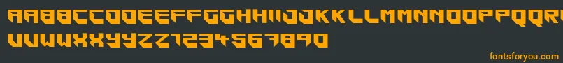 フォントBlockar – 黒い背景にオレンジの文字