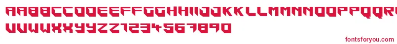 フォントBlockar – 白い背景に赤い文字