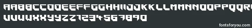 Шрифт Blockar – белые шрифты на чёрном фоне