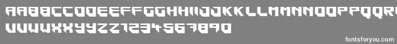 フォントBlockar – 灰色の背景に白い文字