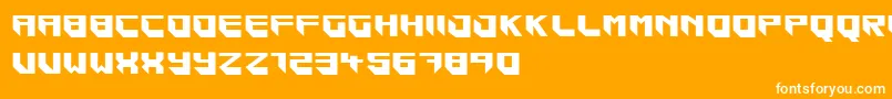 フォントBlockar – オレンジの背景に白い文字