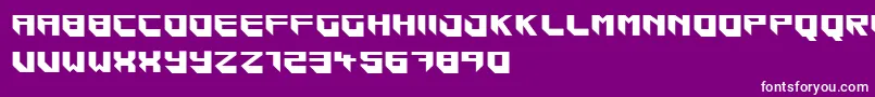 フォントBlockar – 紫の背景に白い文字