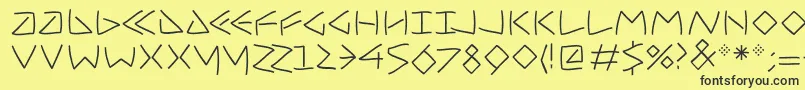 UncialfiftysoftMedium Font – Black Fonts on Yellow Background