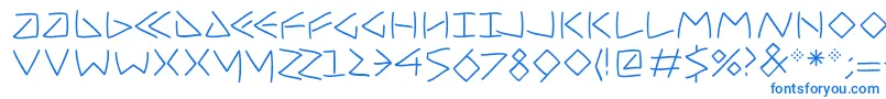 Шрифт UncialfiftysoftMedium – синие шрифты на белом фоне