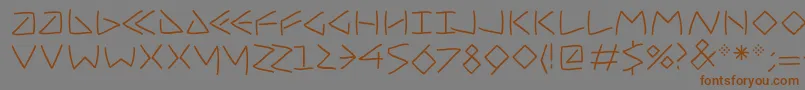 UncialfiftysoftMedium Font – Brown Fonts on Gray Background