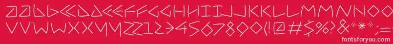 UncialfiftysoftMedium Font – Pink Fonts on Red Background