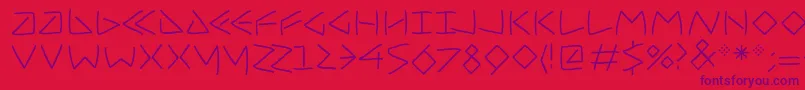 UncialfiftysoftMedium Font – Purple Fonts on Red Background
