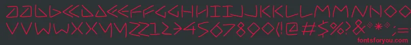 Шрифт UncialfiftysoftMedium – красные шрифты на чёрном фоне