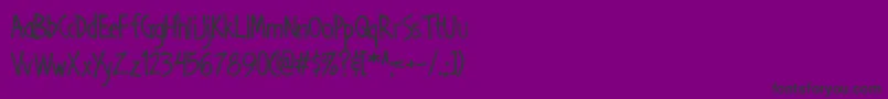 More about Handage Font Handage Font – Black Fonts on Purple Background