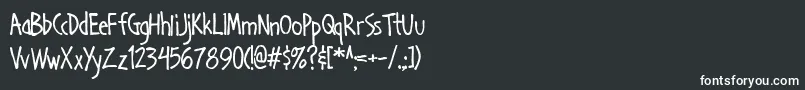 フォントHandage – 白い文字