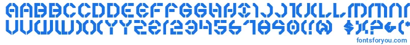 フォントYear3000Bold – 白い背景に青い文字