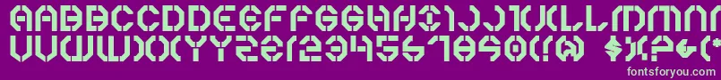 Year3000Bold Font – Green Fonts on Purple Background