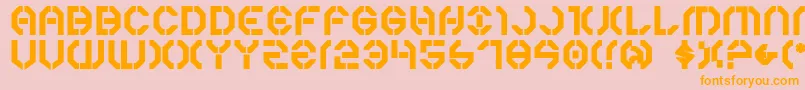 Year3000Bold Font – Orange Fonts on Pink Background