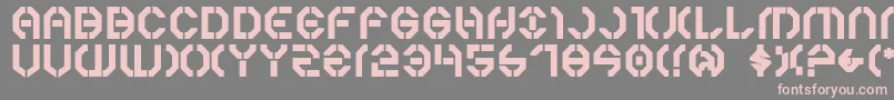 Year3000Bold Font – Pink Fonts on Gray Background