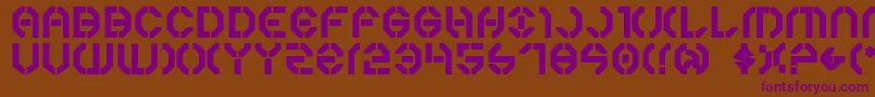 Year3000Bold Font – Purple Fonts on Brown Background