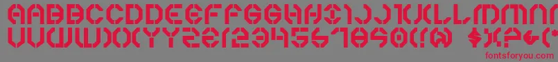 Year3000Bold Font – Red Fonts on Gray Background