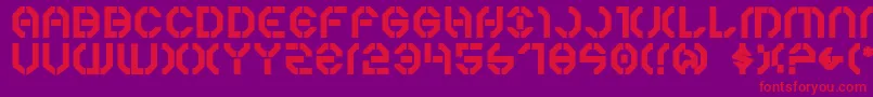 Year3000Bold Font – Red Fonts on Purple Background