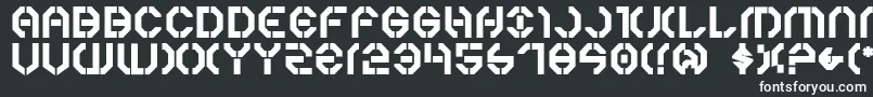 Czcionka Year3000Bold – białe czcionki