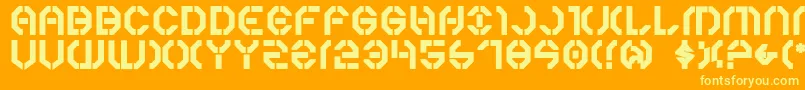 Year3000Bold Font – Yellow Fonts on Orange Background