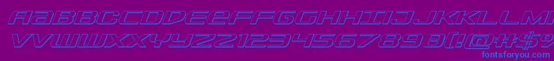 Sdf3Dital Font – Blue Fonts on Purple Background