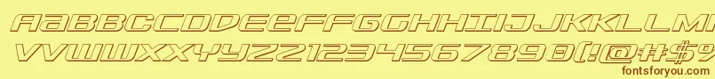 Sdf3Dital Font – Brown Fonts on Yellow Background