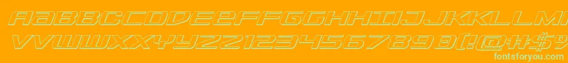 Sdf3Dital Font – Green Fonts on Orange Background