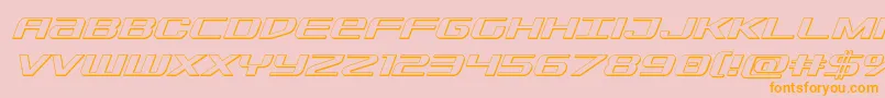 Sdf3Dital Font – Orange Fonts on Pink Background