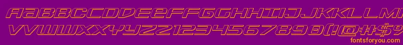 Sdf3Dital Font – Orange Fonts on Purple Background