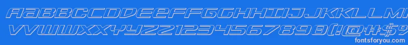 Sdf3Dital Font – Pink Fonts on Blue Background