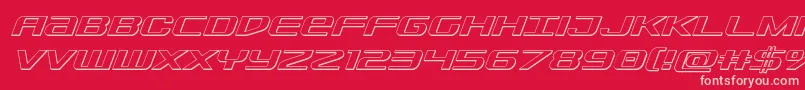 Sdf3Dital-fontti – vaaleanpunaiset fontit punaisella taustalla