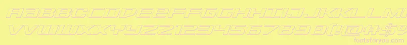 Sdf3Dital Font – Pink Fonts on Yellow Background