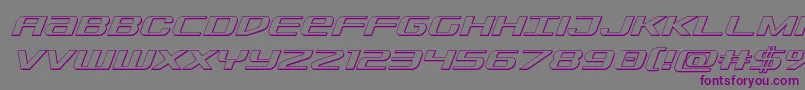 Sdf3Dital Font – Purple Fonts on Gray Background