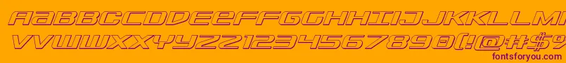 Sdf3Dital Font – Purple Fonts on Orange Background