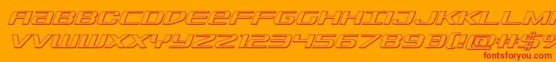 Sdf3Dital Font – Red Fonts on Orange Background