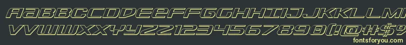 Sdf3Dital Font – Yellow Fonts on Black Background