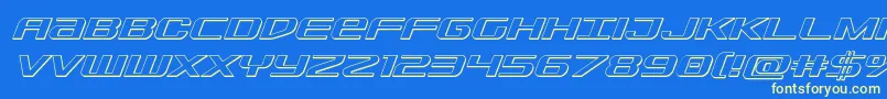 Sdf3Dital Font – Yellow Fonts on Blue Background