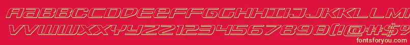 Sdf3Dital Font – Yellow Fonts on Red Background