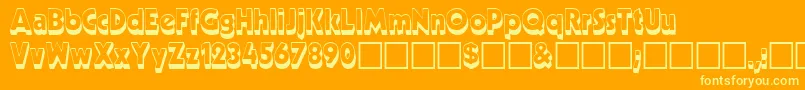 Cableshaded Font – Yellow Fonts on Orange Background