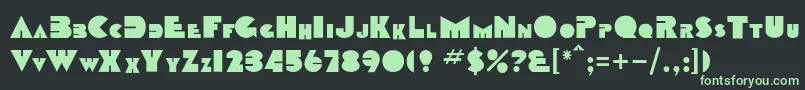 SharktoothNormal Font – Green Fonts on Black Background