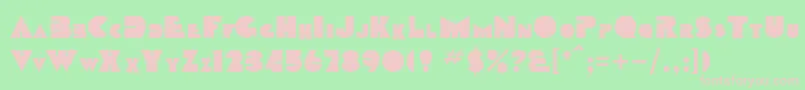 SharktoothNormal Font – Pink Fonts on Green Background