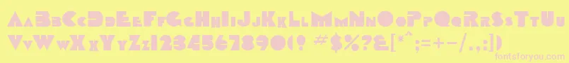 SharktoothNormal Font – Pink Fonts on Yellow Background