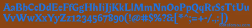 BiblonOtBold Font – Blue Fonts on Brown Background