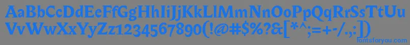 BiblonOtBold Font – Blue Fonts on Gray Background