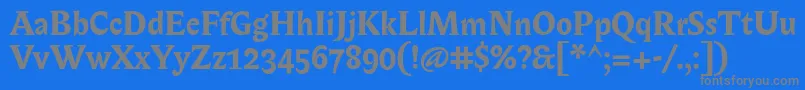 BiblonOtBold Font – Gray Fonts on Blue Background