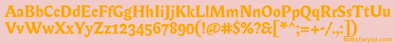 En savoir plus sur la police BiblonOtBold Police BiblonOtBold – polices orange sur fond rose