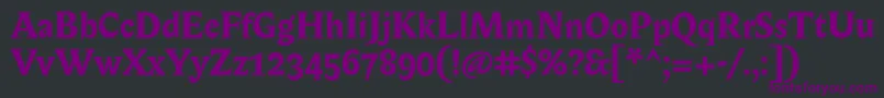 Шрифт BiblonOtBold – фиолетовые шрифты на чёрном фоне
