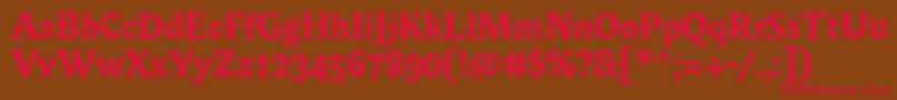 BiblonOtBold Font – Red Fonts on Brown Background